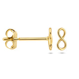 Oorknoppen Infinity vorm van 14 Karaat Geelgoud - Formaat 5x2.5mm