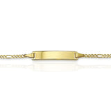 Graveerarmband figaro 5,0 mm - 14K Geelgoud - Naamgravure