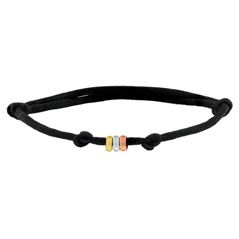 Damesarmband met 14 Karaat Geel, Wit en Roségouden Elementen - Lengte 13+13cm