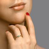 Ring Smaragd 0.20ct Goud (Geelgoud)
