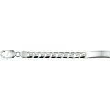 Heren graveerarmband 8mm van 925 Zilver, Gourmet 6 zijdes geslepen - Lengte 21cm