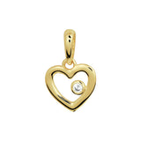Hanger Hart Zirkonia Goud (Geelgoud)
