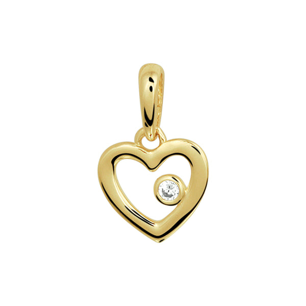 Hanger Hart Zirkonia Goud (Geelgoud)