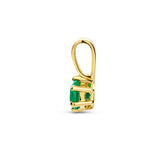 Hanger met Groen Agaat 0.19ct 14 Karaat Geelgoud, formaat 4 x 9.5 mm