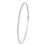 Damesarmband, Bangle van 14 Karaat Witgoud met Diamant 0.61ct - Formaat 1.5x60mm