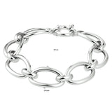 Damesarmband 14mm van Gerhodineerd Zilver, Fantasieschakels - Lengte 19cm