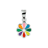 Hanger Bloem Zilver Gerhodineerd