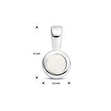 Geboortesteenhanger April | Synthetische witte Agaat met Gerhodineerd Zilver - Formaat 5.5 x 11mm