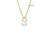 Collier van 14 Karaat Geelgoud, Ankerschakel 1.2mm, Diamant 0.06ct - Lengte 42cm