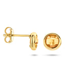 Oorknoppen van 14 Karaat Geelgoud met Citrien 1.40ct (2x 0.70ct)