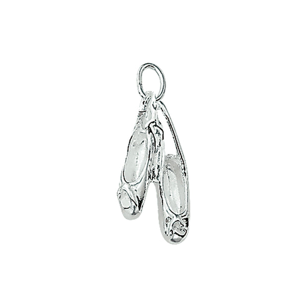 Hanger Balletschoenen 10 x 16 mm van 925 Zilver