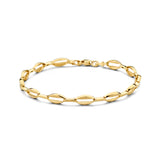 Damesarmband 4.8mm van 14 Karaat Geelgoud, Fantasieschakel - Lengte 18.5cm