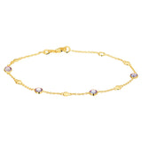 Armband Amethist 17   19 Cm 1.60ct Goud (Geelgoud)