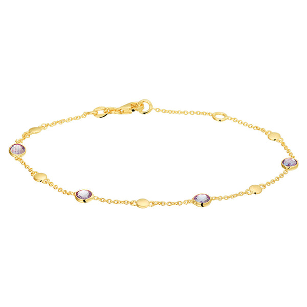 Armband Amethist 17   19 Cm 1.60ct Goud (Geelgoud)