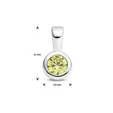 Hanger met Synthetische Geboortesteen Augustus | Gerhodineerd Zilver - Formaat 5 x 10mm