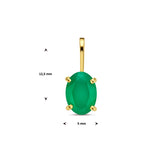 Hanger Groen Agaat 0.65ct Goud (Geelgoud)