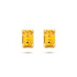 Oorknoppen van 14 Karaat Geelgoud met Citrien 1.02ct (2x 0.51ct)