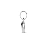 Hartvormige hanger 7.5 x 7.5 mm emaille met Gerhodineerd Zilver