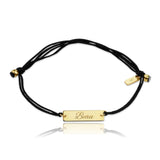 Armband Rechthoek - 14K Geelgoud - Lettergravure