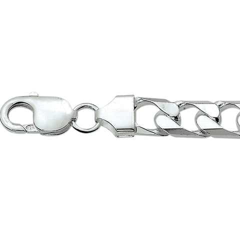 Herenarmband 10mm van 925 Zilver, Gourmet 6 zijdes geslepen - Lengte 21cm