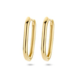 Paperclip klapoorringen van 14 Karaat Geelgoud - Formaat 2.3x 19.5 mm
