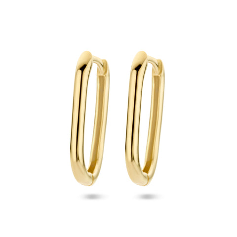 Paperclip klapoorringen van 14 Karaat Geelgoud - Formaat 2.3x 19.5 mm