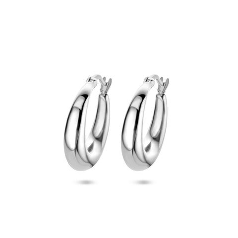 Oorringen van Gerhodineerd Zilver 4.5 mm - Hoogte 22.5 mm