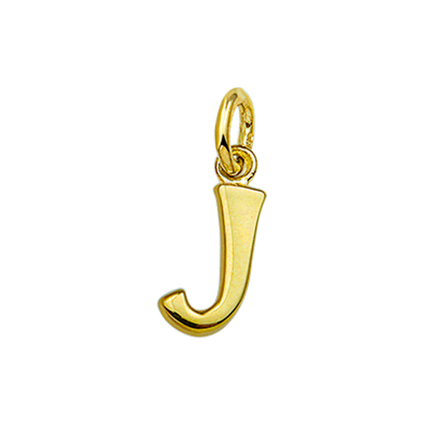 14 Karaat Geelgouden hanger - Letter J - 5 x 12.5 mm