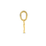 Letter E - Hanger van 14 Karaat Geelgoud - 3.5 x 6 mm