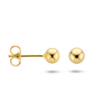 Oorknoppen Bol van 14 Karaat Geelgoud - Diameter 4 mm