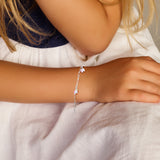 Kinderbedelarmband van Gerhodineerd Zilver - Eenhoorn - Lengte 13cm