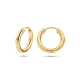 Klapoorringen van 14 Karaat Geelgoud Ronde Buis 2.5 mm - Diameter 15mm