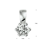 Hanger Diamant 0.10ct H Si Goud (Witgoud)