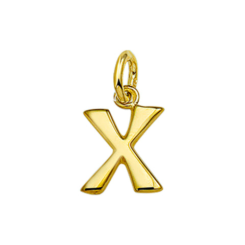 14 Karaat Geelgouden hanger - Letter X - 9 x 12 mm