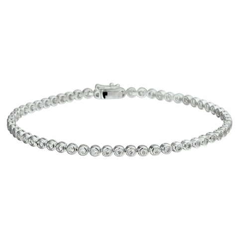 Tennisarmband Diamant 2,9 Mm 18 Cm 1.00ct G Si Goud (Witgoud)