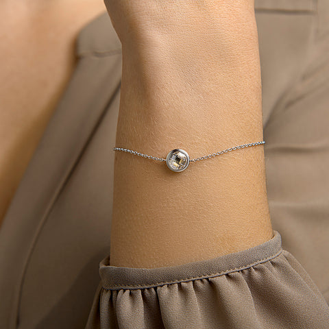 Armband Zirkonia 17 + 3 Cm Zilver Gerhodineerd