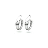 Klapoorringen van Gerhodineerd Zilver Glanzend en Mat - Formaat 4.5x16.5mm