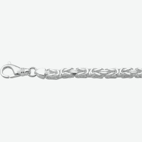 Herenarmband 6mm van 925 Zilver, Koningsschakel - Lente 22cm