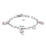 Kinderbedelarmband van Gerhodineerd Zilver - Eenhoorn - Lengte 13cm