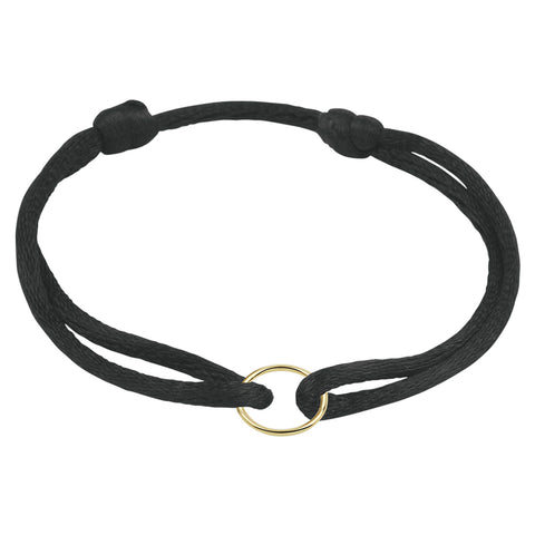 Damesarmband met 14 Karaat Geelgouden Element - Lengte 13+13cm