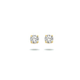 14 Karaat Geelgouden Oorknoppen met Zirkonia 4mm