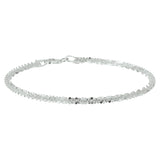 Damesarmband 3mm van Gerhodineerd Zilver, Fantasie Schakel - Lengte 19cm