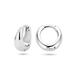 Klapoorringen van Gerhodineerd Zilver met Bolle Buis - Formaat 4.5x10mm