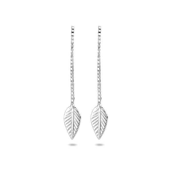 Doortrekoorbellen van Gerhodineerd Zilver in een Bladvorm, lente 6.7 cm