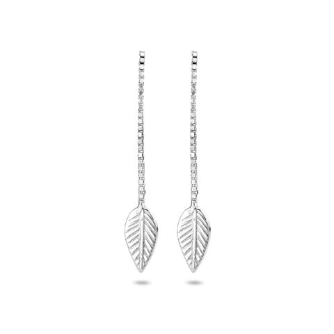Doortrekoorbellen van Gerhodineerd Zilver in een Bladvorm, lente 6.7 cm