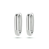 Paperclip klapoorringen van Gerhodineerd Zilver - Formaat 3.7 x 21.5 mm