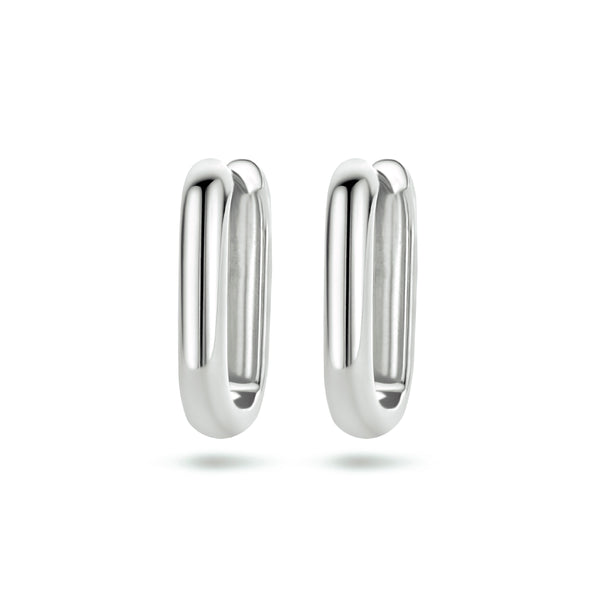 Paperclip klapoorringen van Gerhodineerd Zilver - Formaat 3.7 x 21.5 mm