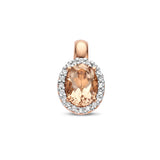 Hanger Morganiet 0.80ct En Diamant 0.08ct H Si Halo Goud (Roségoud)