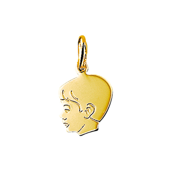Hanger Jongen 14 X 10,5 Mm Goud (Geelgoud)