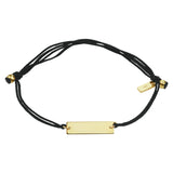 Armband Katoen Rechthoek 13   19 Cm Goud Met Rubber/Nylon/Leer